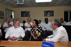 Visitan Raúl y Lula instalaciones portuarias de Mariel (+Video)
