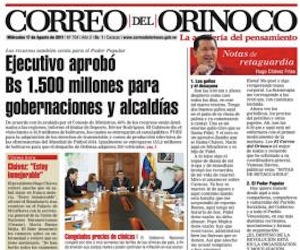 Notas de la retaguardia: Inicia Hugo Chávez columna en el diario Correo del Orinoco