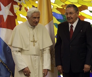 #BenedictoCuba: Recibe Raúl a Su santidad Benedicto XVI