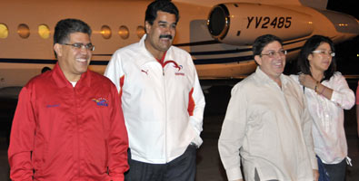 Llegan Nicolás Maduro y Rafael Ramírez