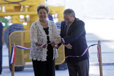#CELAC Inauguran Raúl Castro y Dilma Rousseff terminal de contenedores de Mariel #Cuba