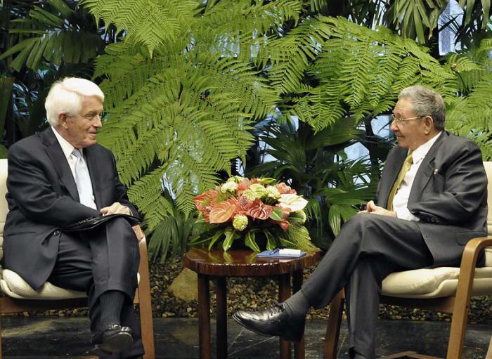 #Cuba Recibió Raúl al Presidente de la Cámara de Comercio de Estados Unidos