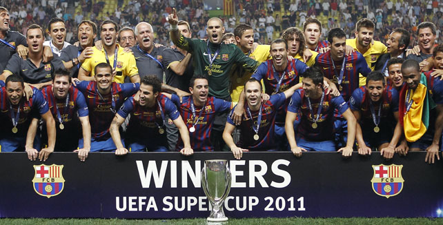 Fútbol Supercopa Europa: El Barcelona, campeón al ganar por 2-0 al Oporto en Mónaco
