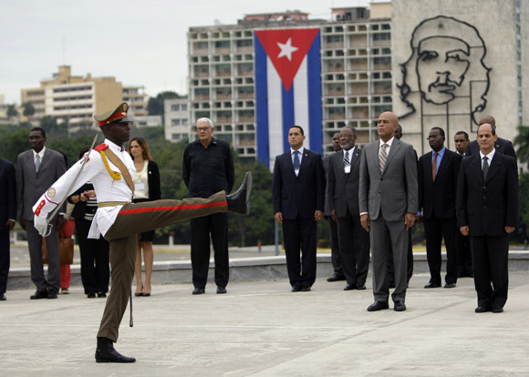   Michel Martelly, presidente de Haití en el Plaza  de la Revolución. Foto: Ismael Francisco/Cubadebate.