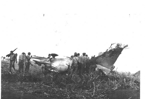 Avión mercenario derribado en Girón