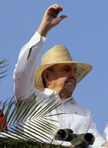 Raúl Castro durante el desfile por el 1ro de Mayo en La Habana. Foto: Ladyrene Pérez/Cubadebate.